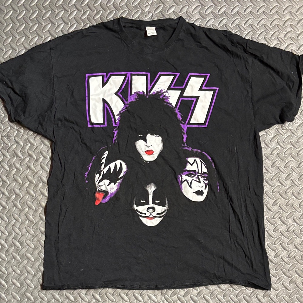 Kiss Kids Black and Purple Graphic Tee